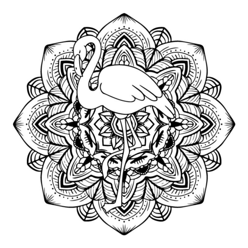 Flamingo-Mandala