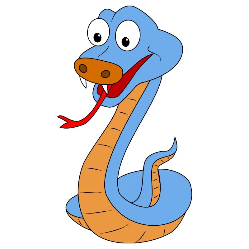 Conception de dessin animé de serpent ludique
