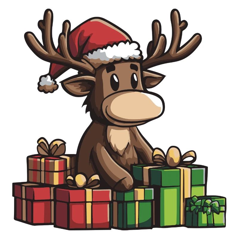 Elch Weihnachten Comic Geschenke