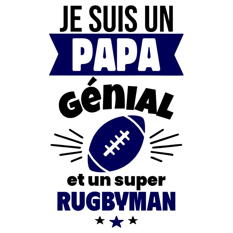 Papa génial & rugbyman – idée fête des pères