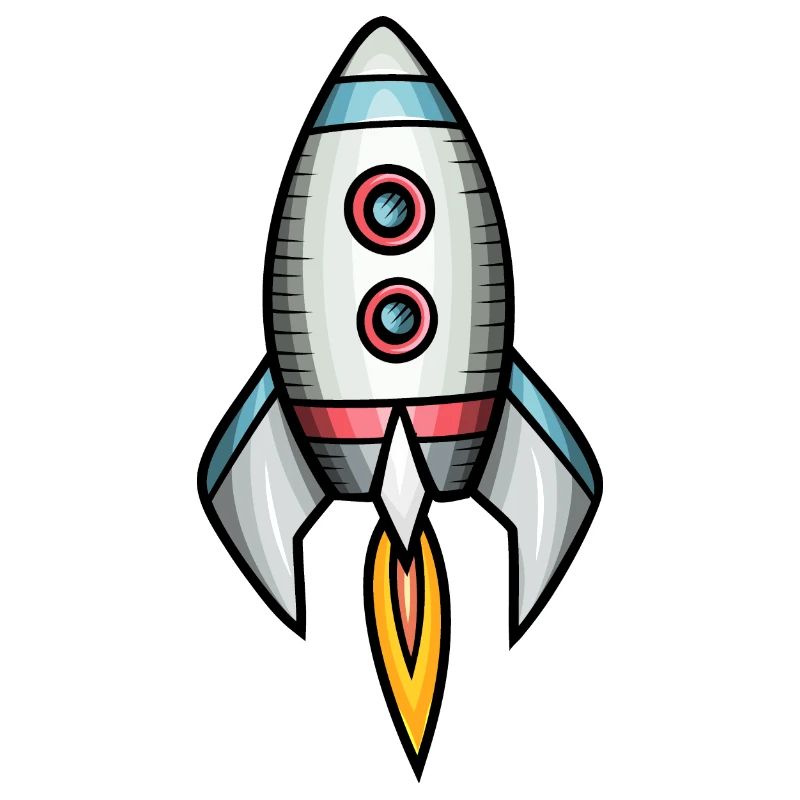 Comic Rakete Kinderbild