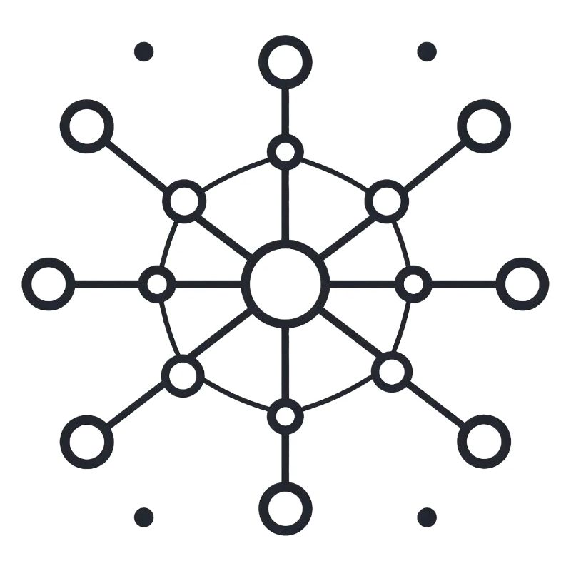 Central Network Star Pattern