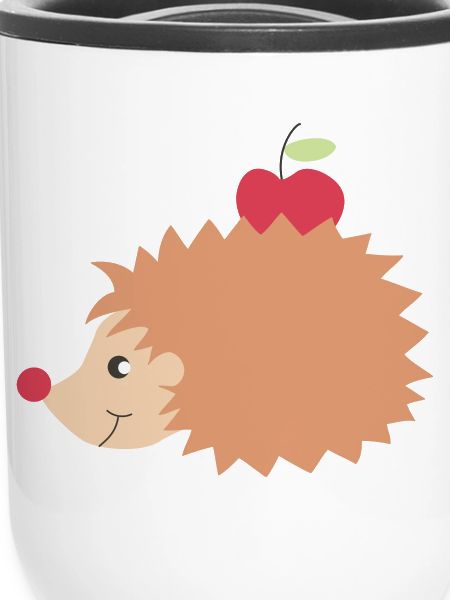 Igel mit Apfel