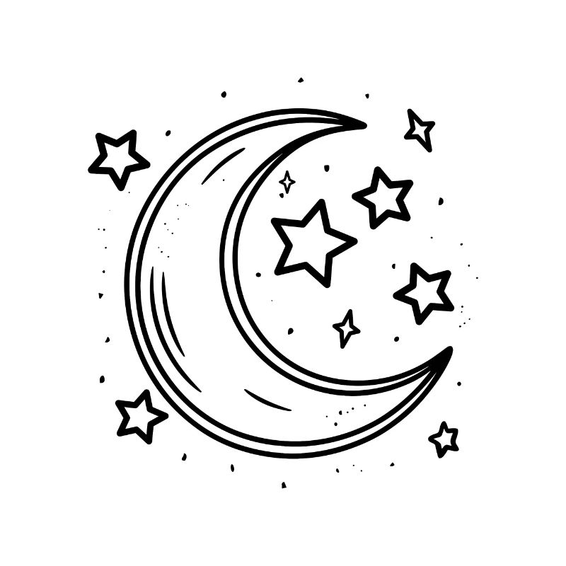 Crescent Moon Crescent Moon and Stars