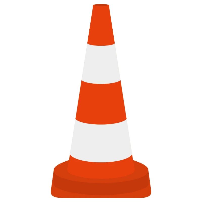 Cône de cône de trafic de pylônes Cône d’avertissement Cône icône de cône