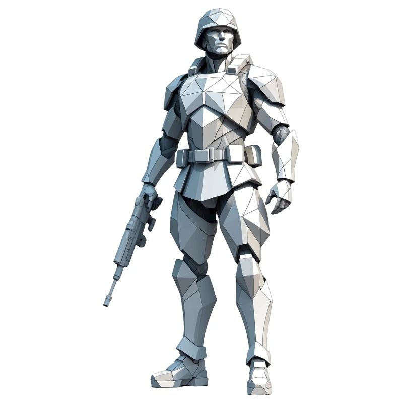 Soldier - Low Poly Army Design