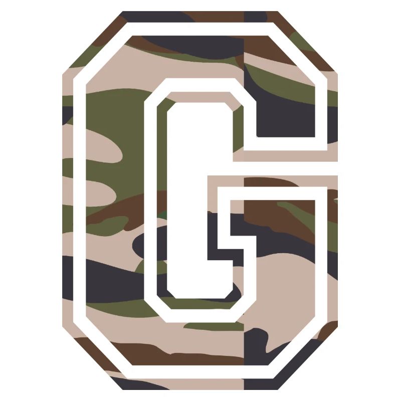 G, Monogramme, Camouflage Vert-Brun