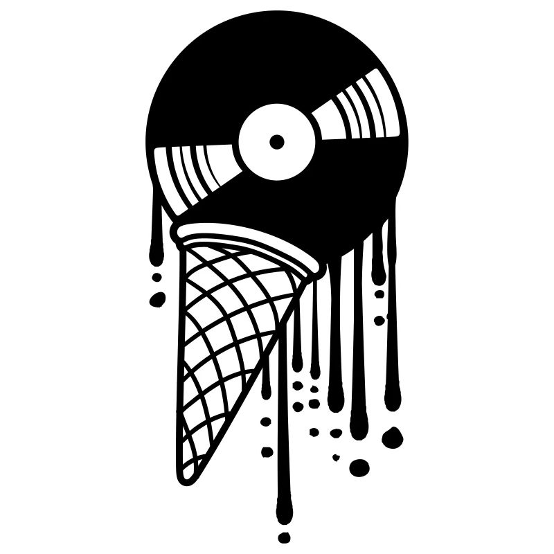 vinyl ice cream logo melt drop graffiti ball pl