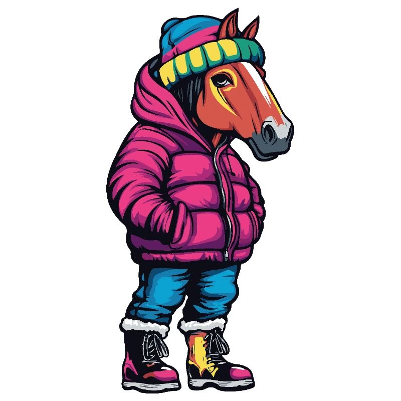 Pferd Lustig Winter