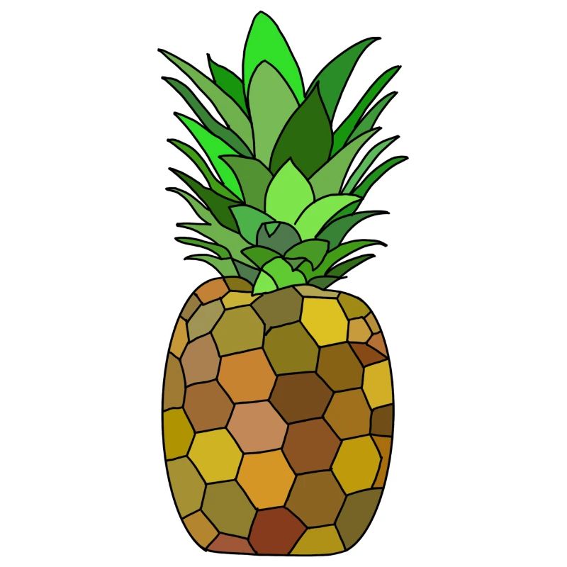 Geometric pineapple design