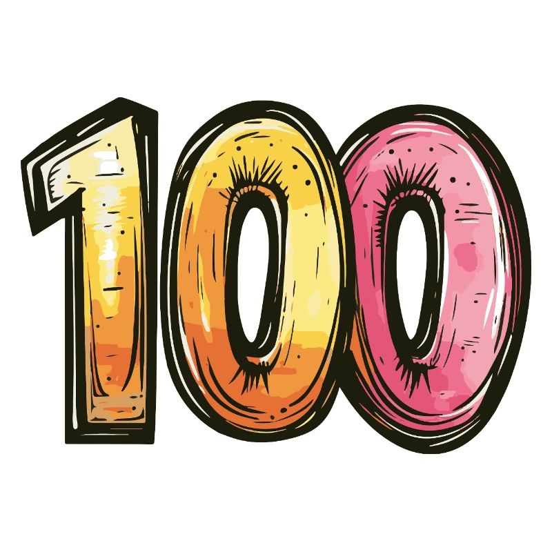 100 Zahl Comic