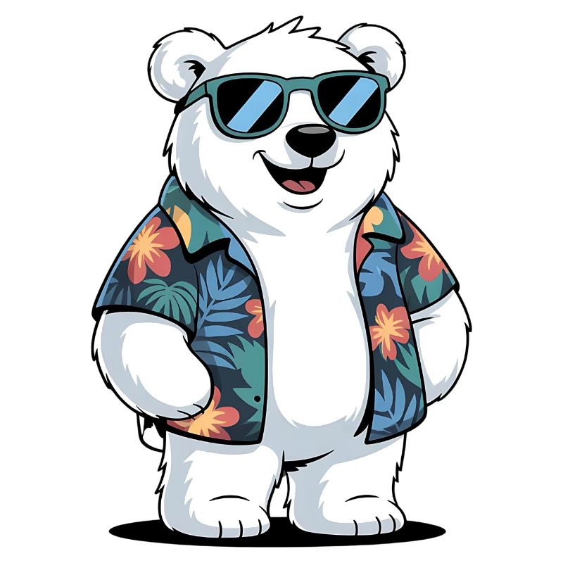 Lustiger Sommer Eisbär