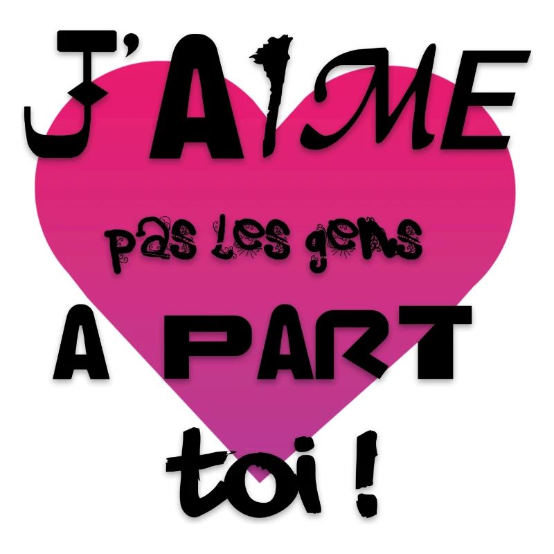 Coeur Rose Gradient — Message d'amour