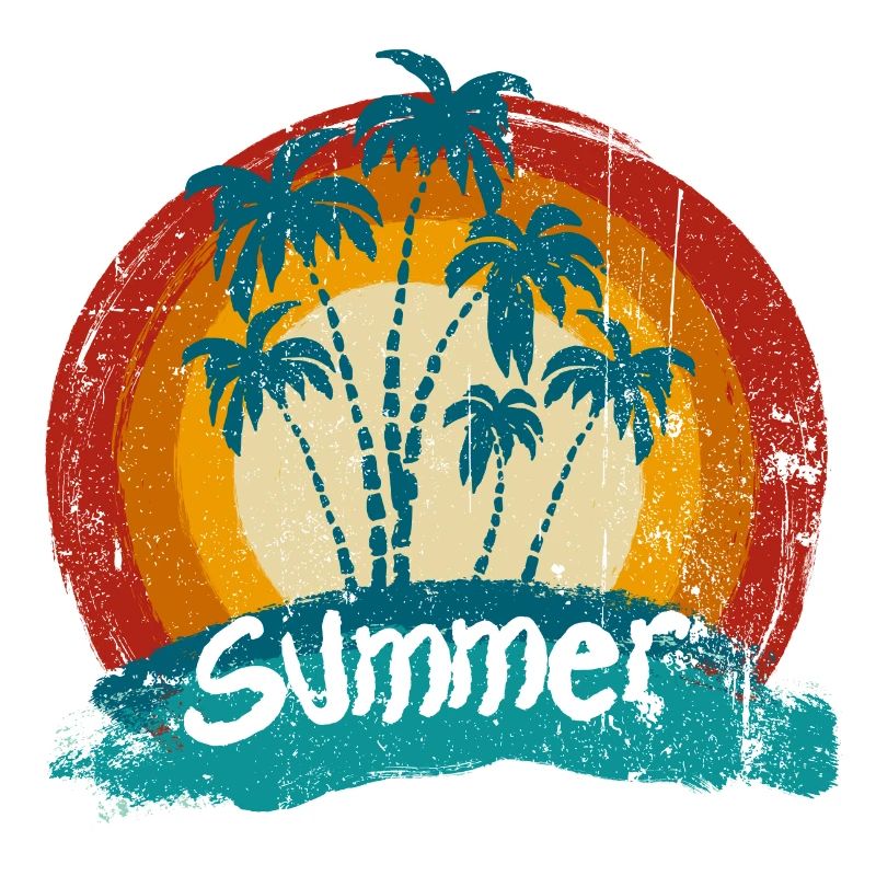 Sunset Palm Summer Vibes