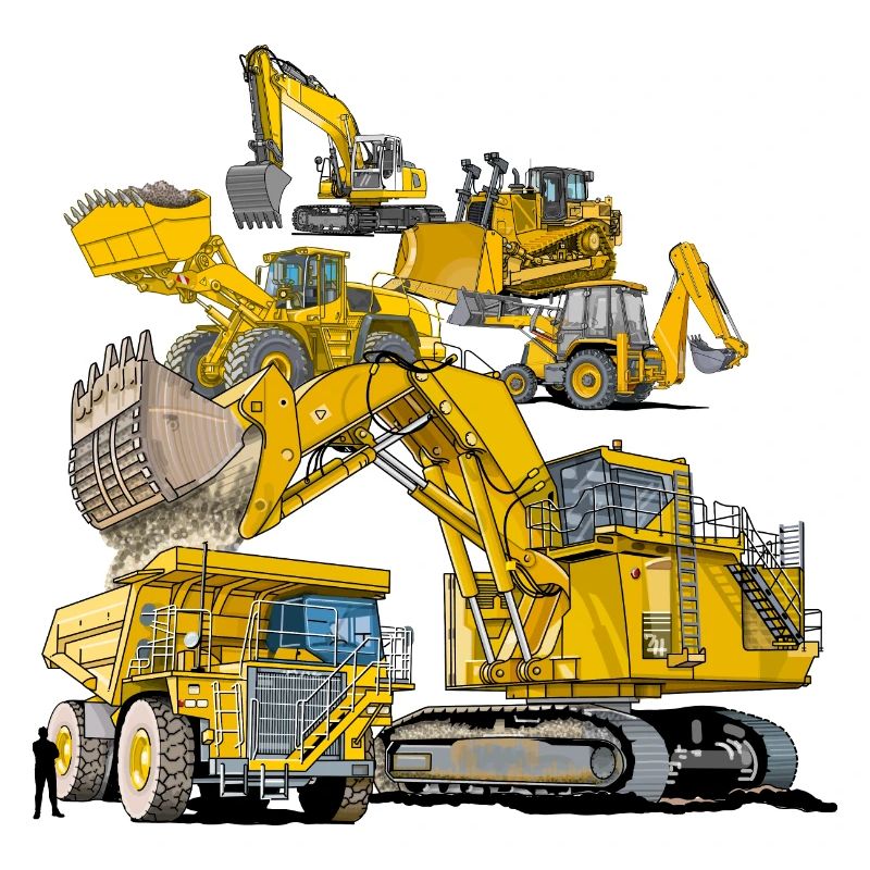 Véhicules de chantier de grande taille