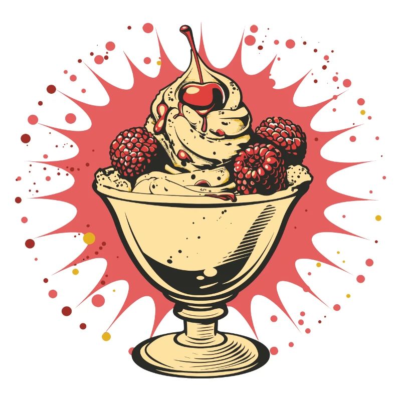 Sundae à la crème glacée graphique