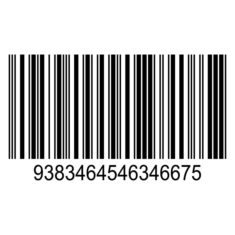 Barcode / barcode in black with numbers
