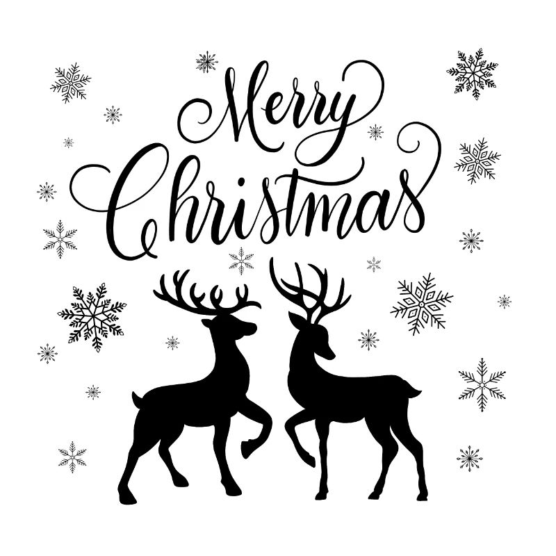 Joyeux Noël avec cerfs et chevreuils