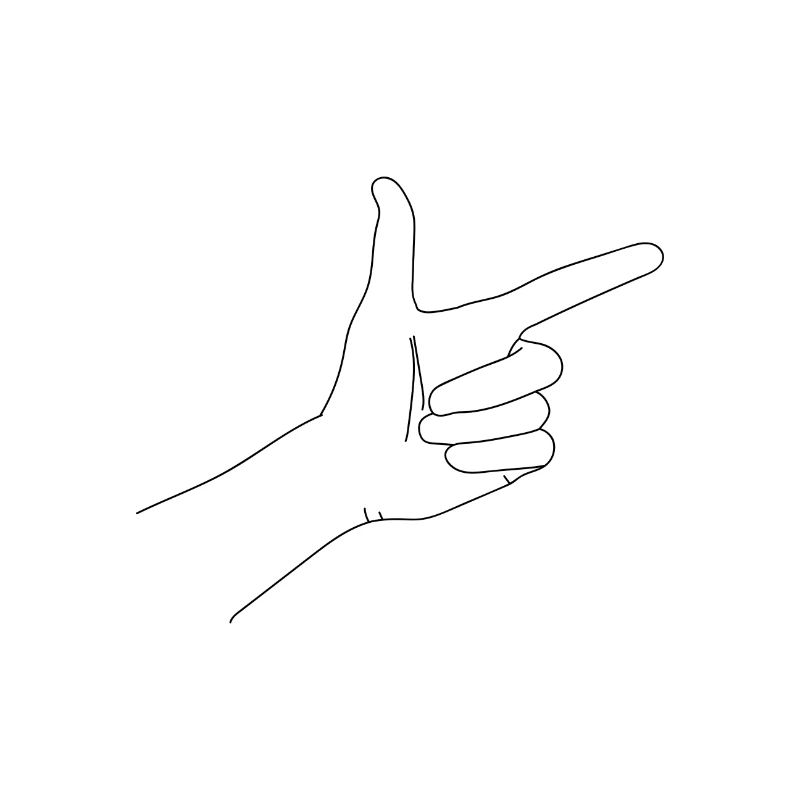Geste de main Dessinés minimaliste Montrer
