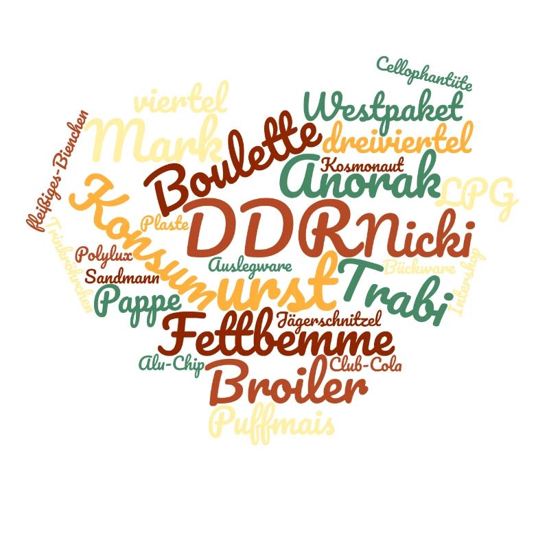 DDR Ostalgie Wörtersammlung