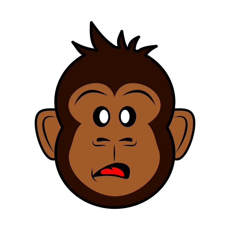 Funny monkey face cartoon monkey gift