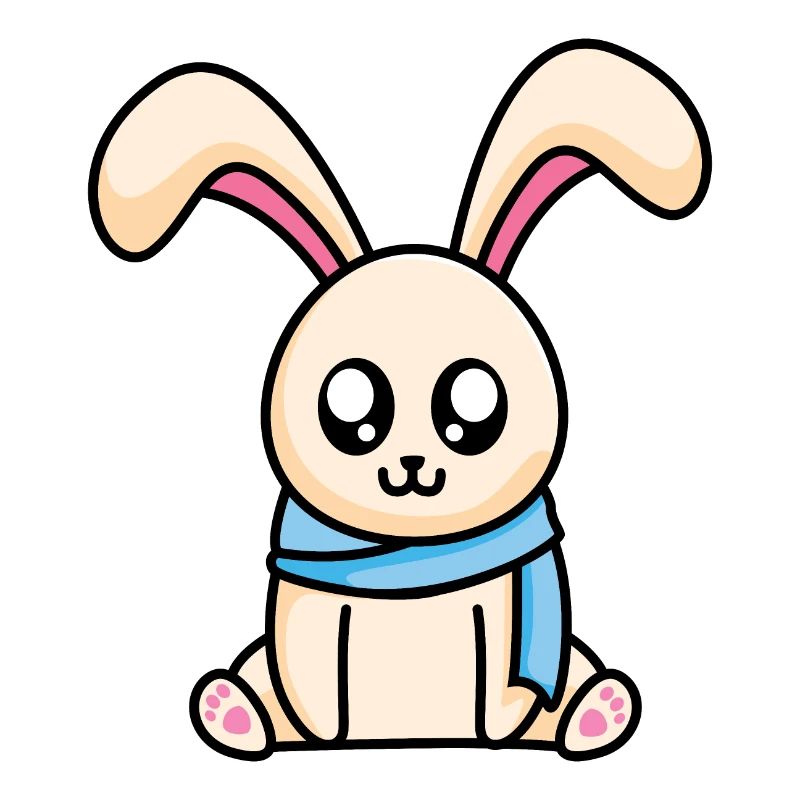 Hase mit Schal