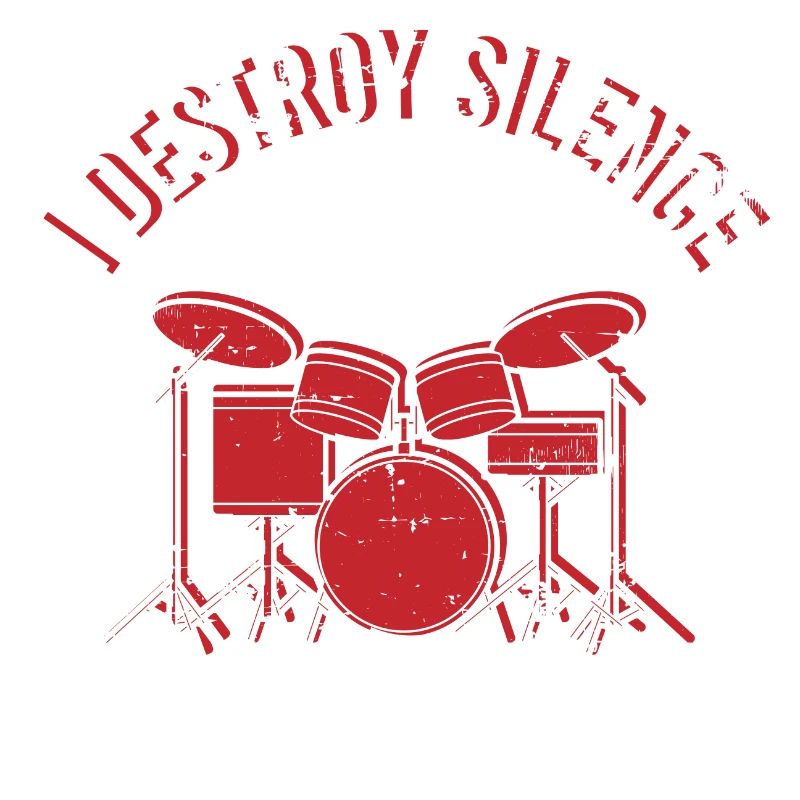 Drumming Shirt For Drummers "I Destroy Silence"