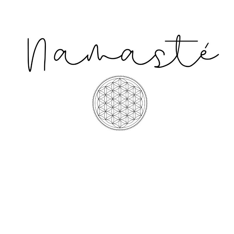 Namaste mit Lebensblume