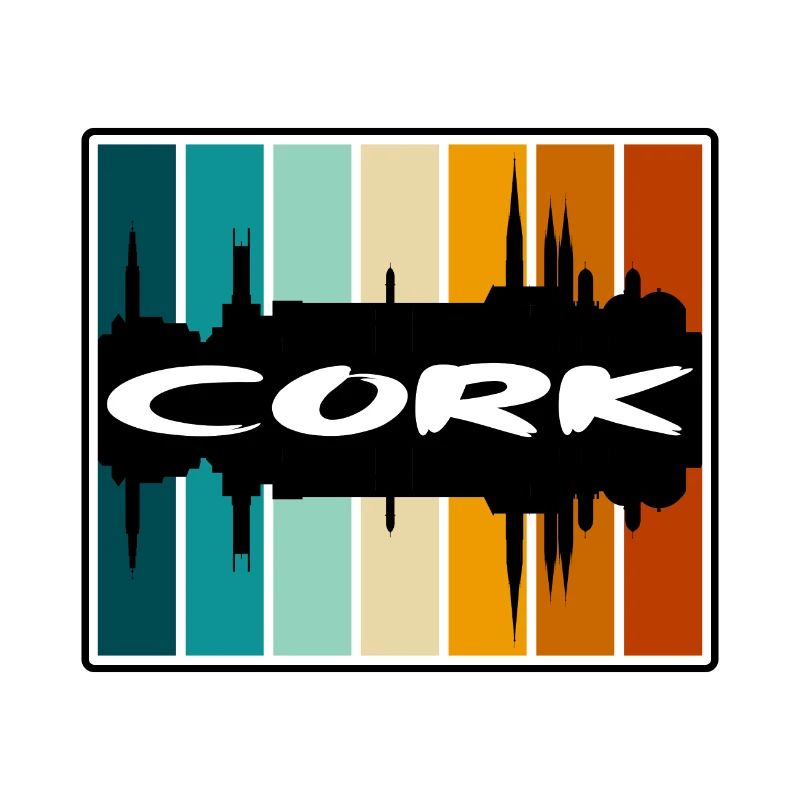 Cork Irlande Skyline Silhouette Souvenir de voyage