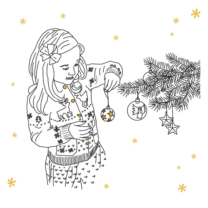 Christmas tree decorating