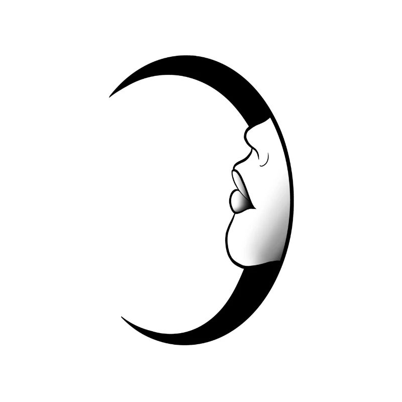 Mond einzelnes weibliches Gesicht