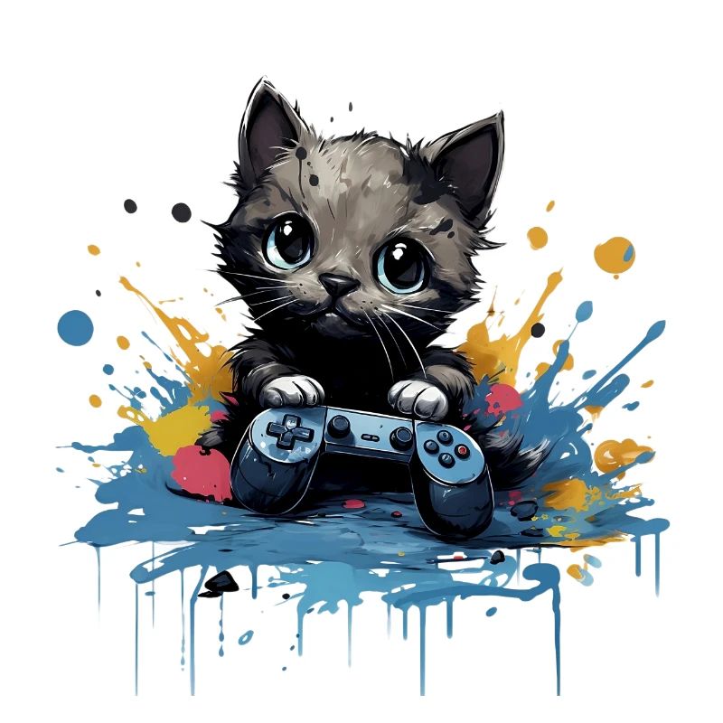 Design de jeu de chat mignon