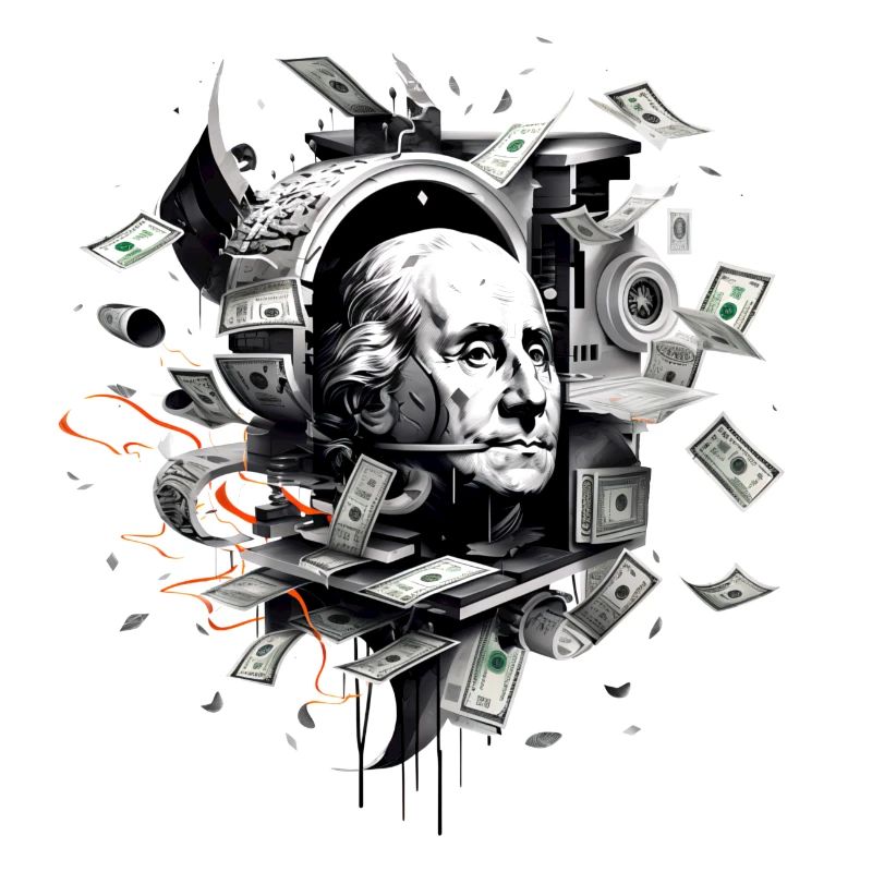 George Washington Machine à imprimer de l’argent Cadeau d’argent