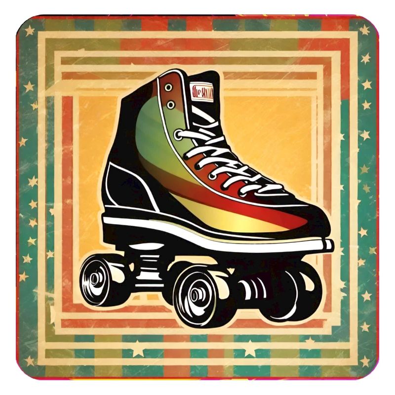 Cool Disco Roller Skate Style Rétro