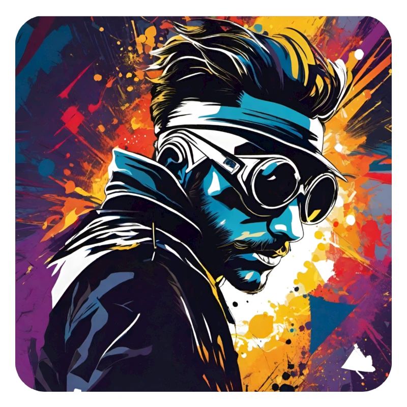 Cooler Steampunk Mann mit Brille