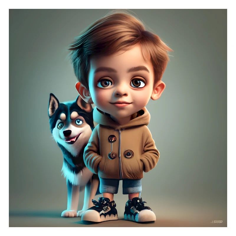 Junge mit Hund