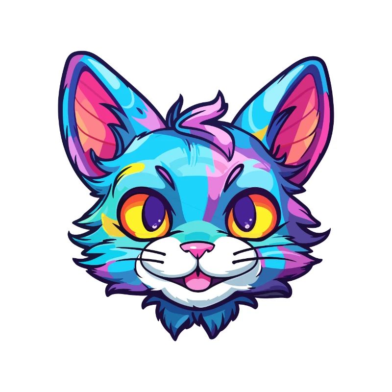 Pixie Bob Cat race aquarelle dessin animé Kawaii animal de compagnie