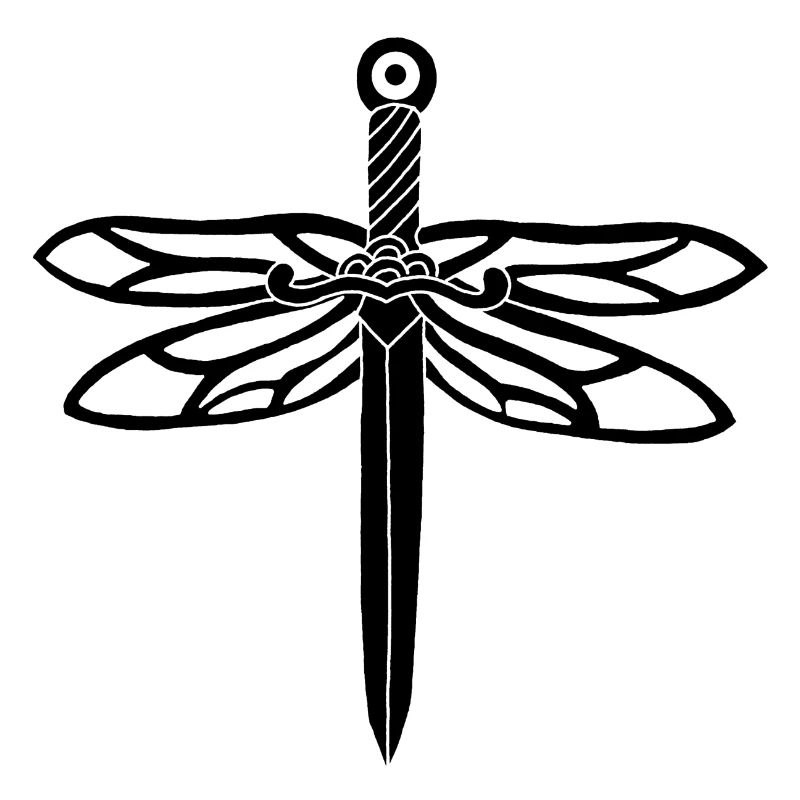 épée noire et ailes de libellule