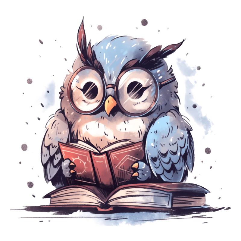 Süße Eule Buch Lesen Lesefan Bücher