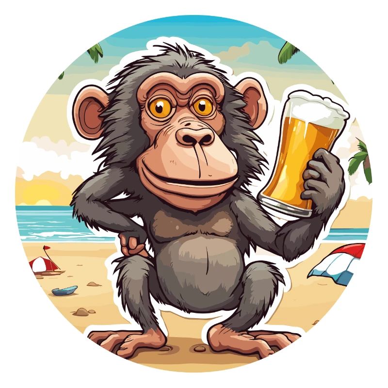 Monkey / Animal / Zoo / Babian / Wild / Comic