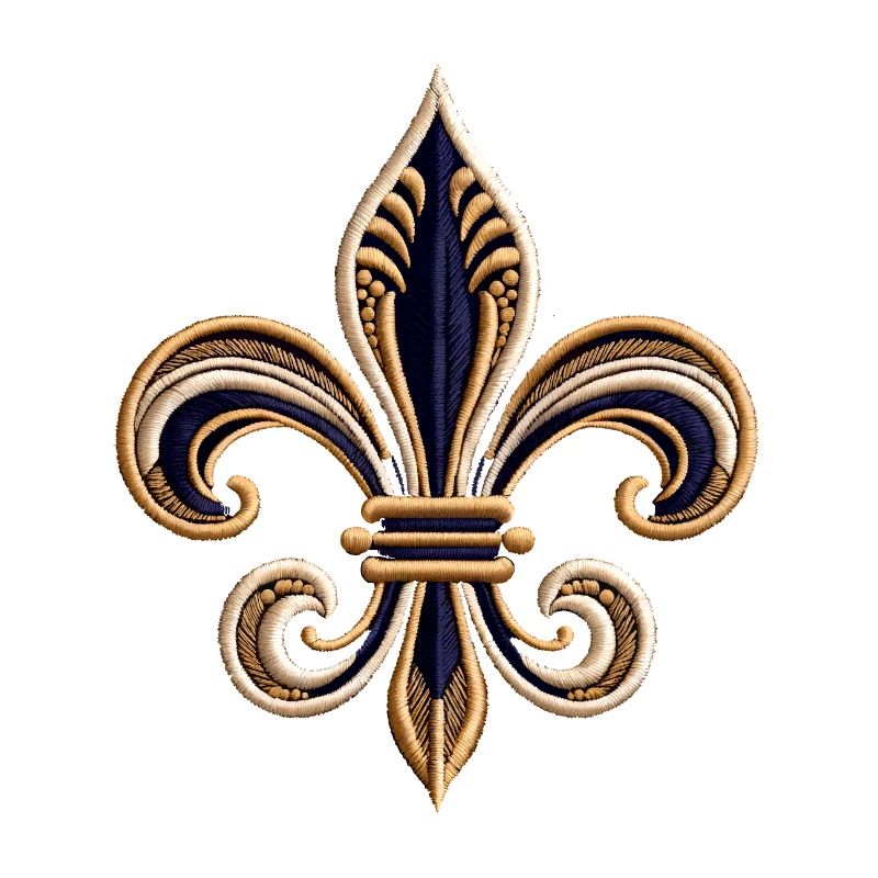 Elegant Fleur-de-Lis Embroidery Tee