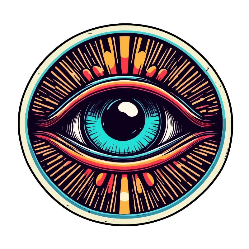 Psychédélique / Oeil / Psychobilly / Bande dessinée / Coloré