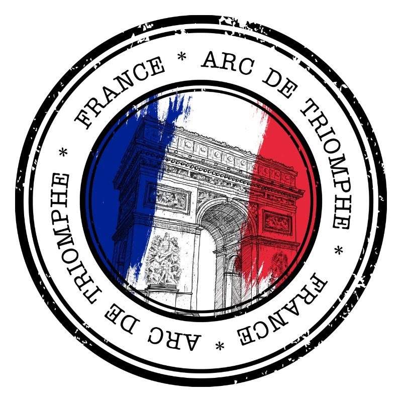 Paris Arc Tricolor Circle