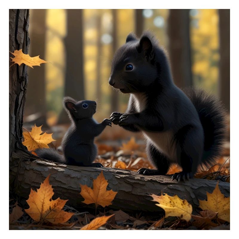 Mutter Eichhörnchen und ihr Baby Kanada