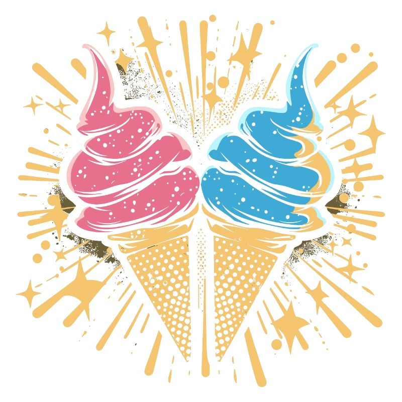 Eiscreme Cartoon Look