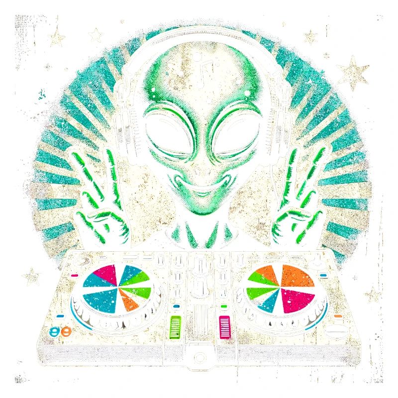 DJ extraterrestre paisible – Funky Beats Cosmic Design