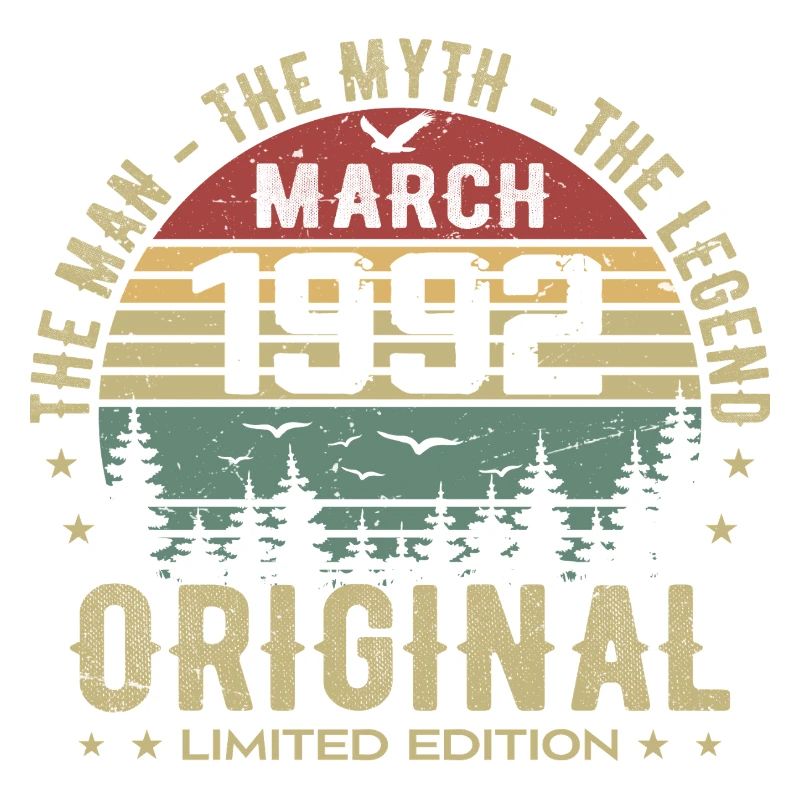 Gift for the 33rd Anniversary Original March 1992