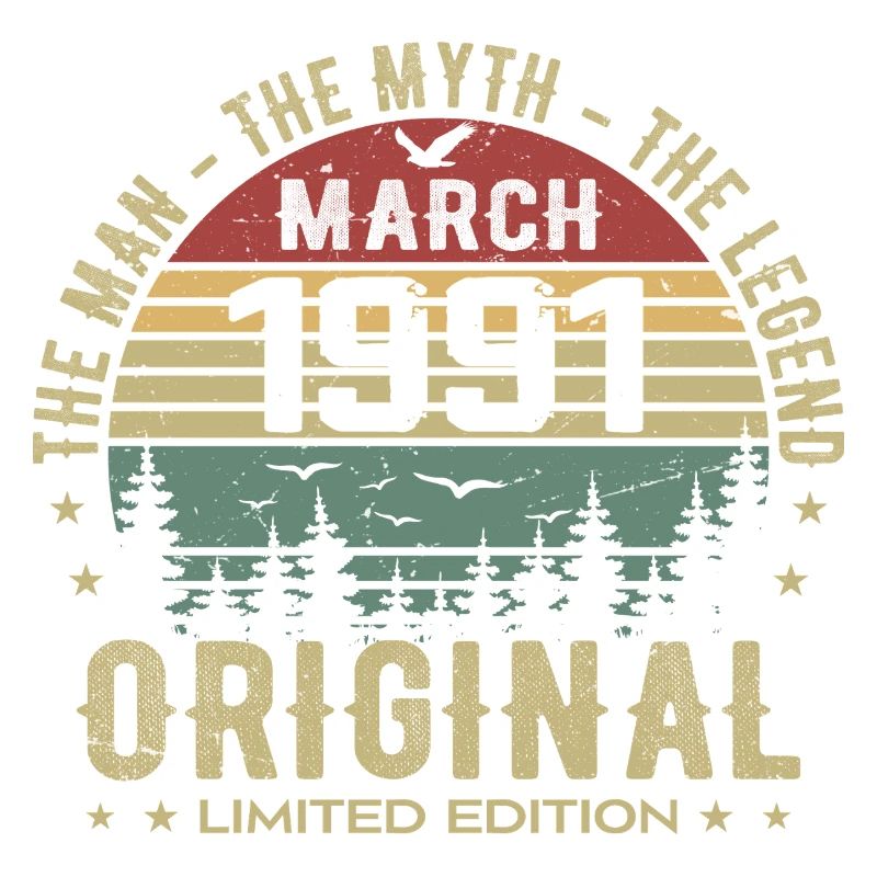 Gift for the 34th Anniversary Original March 1991