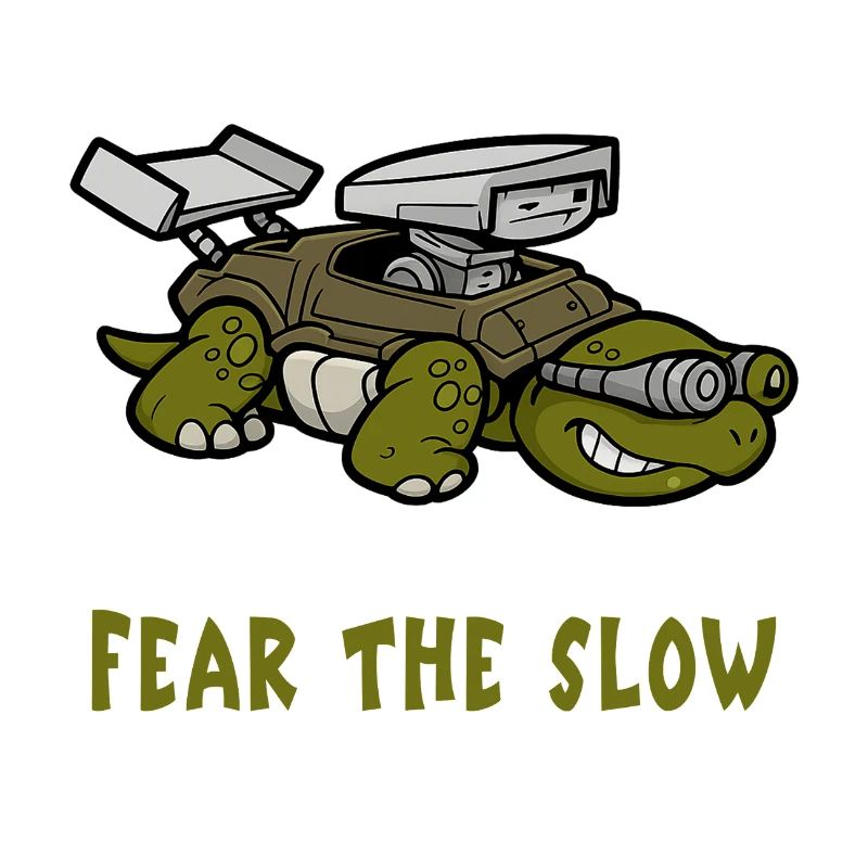 Angst vor der Langsamkeit Schildkröte