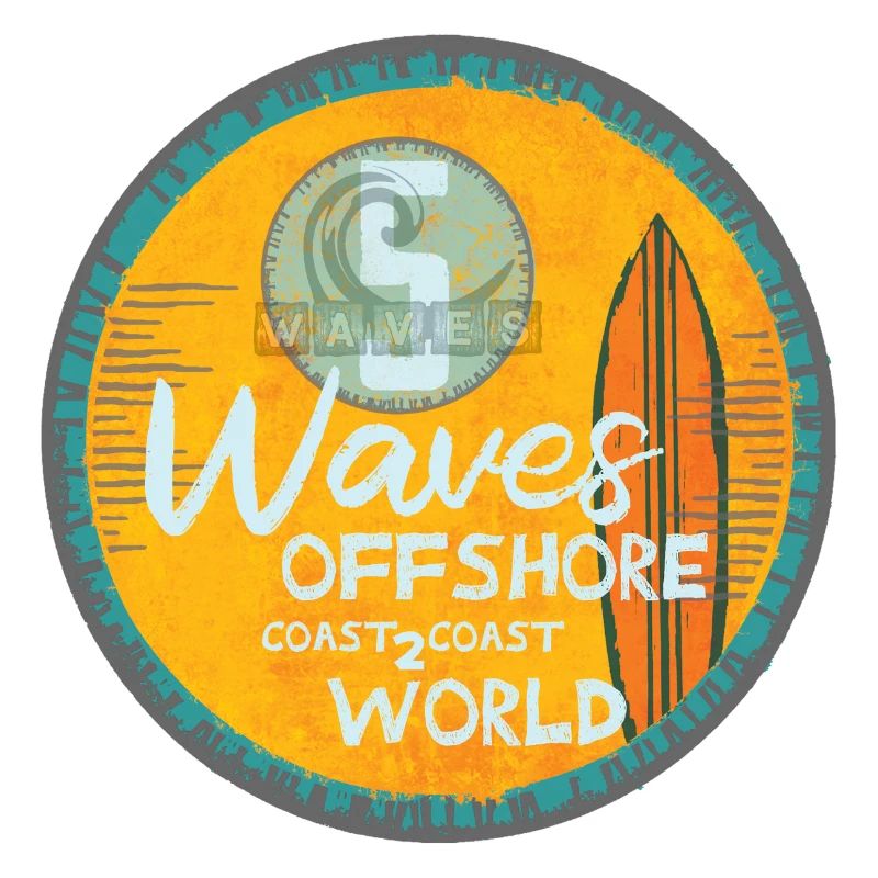 Vagues de surf conception offshore